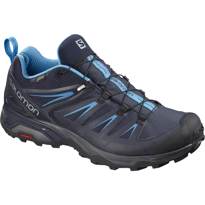 Buty Trekkingowe Męskie Salomon X ULTRA 3 GTX® - Czarne / Niebieskie - Polska (976-BACFVD)